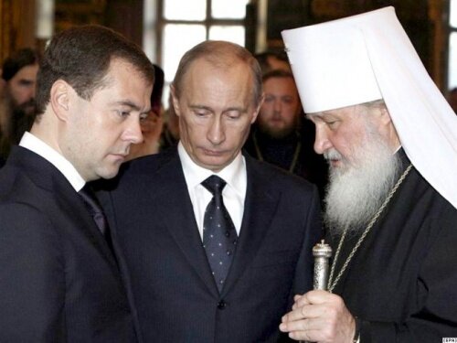 Путин и Медведев в Храме